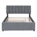Upholstered Platform Bed With Trundle