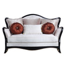 Nurmive - Loveseat With 6 Pillows - Beige Fabric