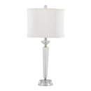 Diamond - Torch Contemporary Crystal Table Lamp (Set of 2) - Clear / Off White / Polished Nickel