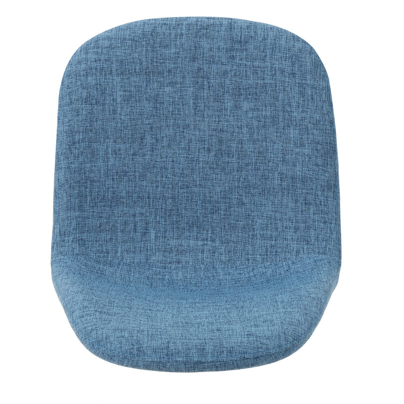 Modern Minimalist Fabric Dining Chair With Iron Legs