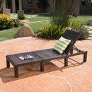 Outdoor Chaise Lounge With Wicker Design And Adjustable Backrest - Brown