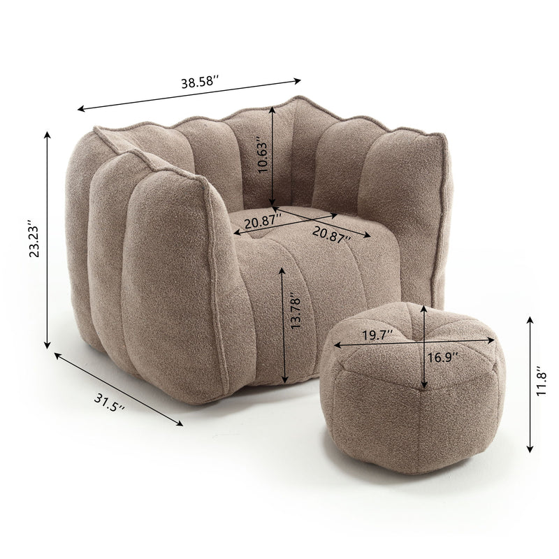 Soft Bean Bag Chair With High Resilient Foam (Chips)