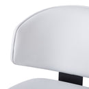 5 Pieces Modern Faux Leather And Metal Dining Set