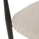 Modern Upholstered Loveseat Settee - Beige / Black / Gold