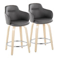 Boyne - Contemporary Fixed Height Counter Stool & Swivel With Round Footrest (Set of 2)