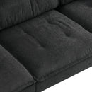 L Shaped Convertible Sectional Sofa 4 Seat Tufted Couch Set With Two Tone Adjust Legs Cloud Movable Ottoman