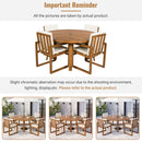 5 Piece Outdoor Patio Dining Set With 4 Armchairs And Table - Beige