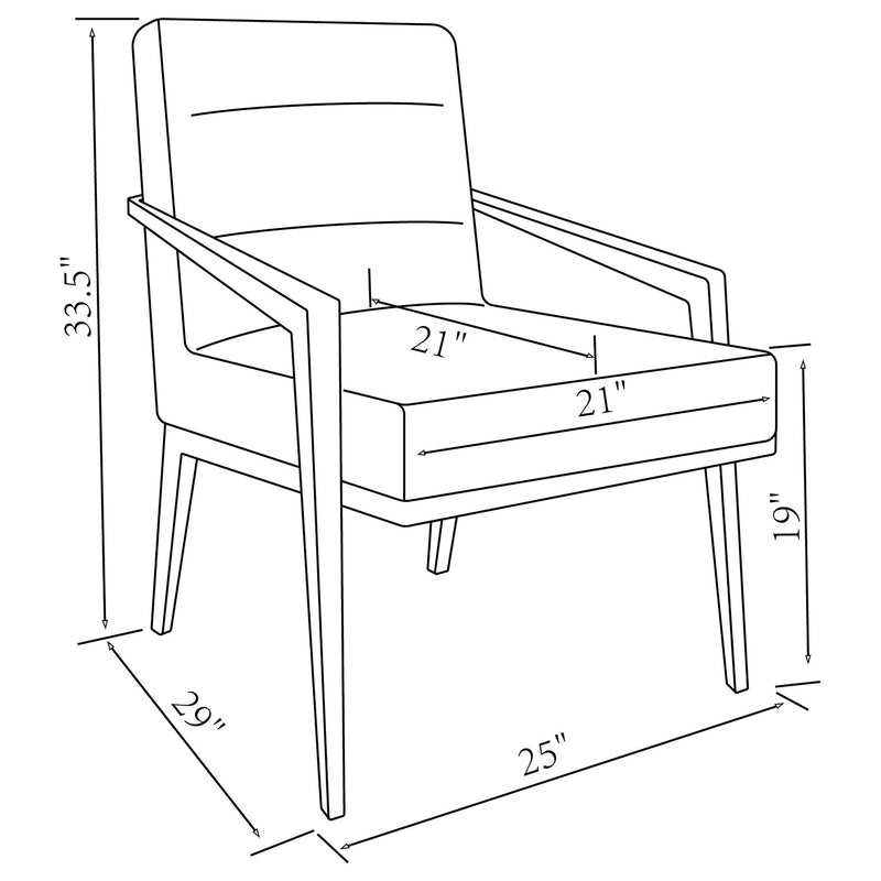 Kirra - Upholstered Metal Arm Accent Chair