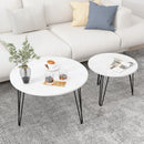 Round Nesting Coffee Table For Living Room (Set of 2)