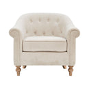 Fayette - Tufted Accent Arm Chair - Cream