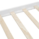 Full Size Platform Bed with built-in shelves, LED Light and USB ports, White