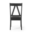 Farmhouse Style Dining Chair With Upholstered Seating - Black