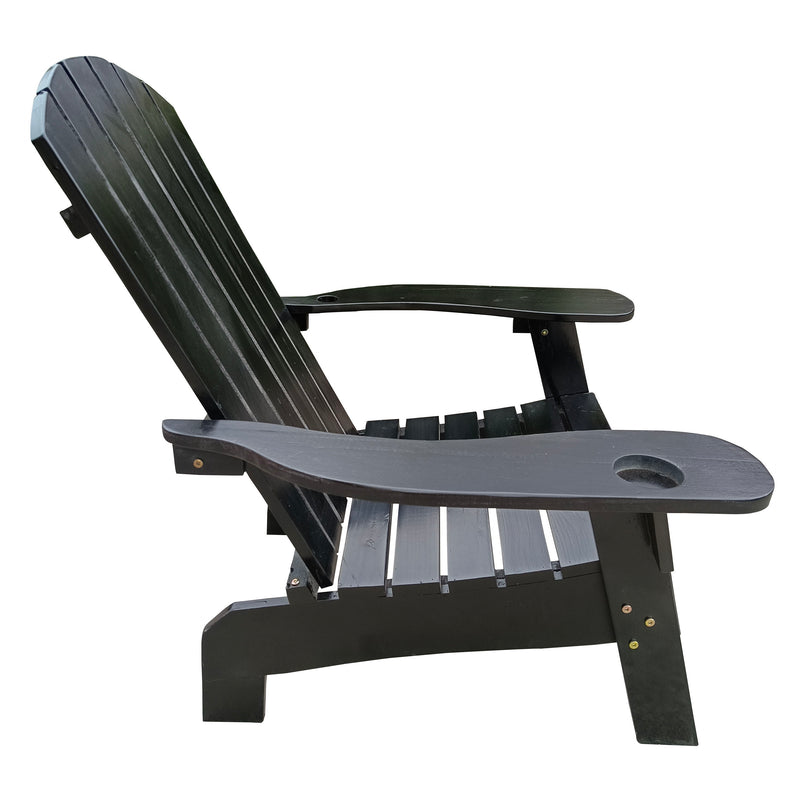 Outdoor Or Indoor Adirondack Chair With An Hole To Hold Umbrella On The Arm