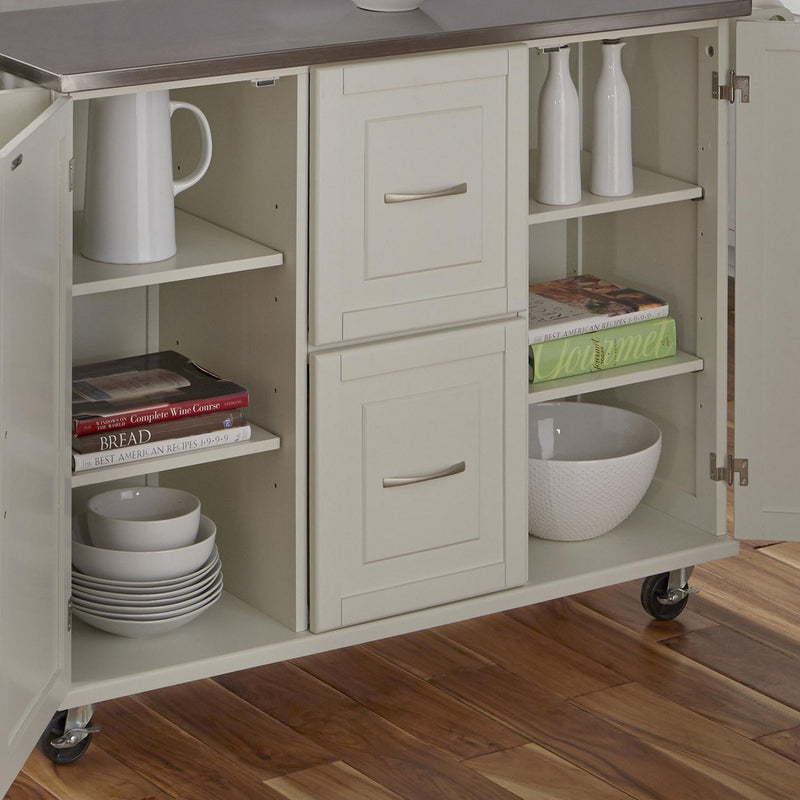 Blanche - Kitchen Cart - Steel Top