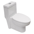 1 Piece Toilet With Dual Flush And Soft Closing Seat - White