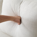 Rolled Arm Sofa With Nailhead Trim, 1 Seater Upholstered Couch With Wooden Legs