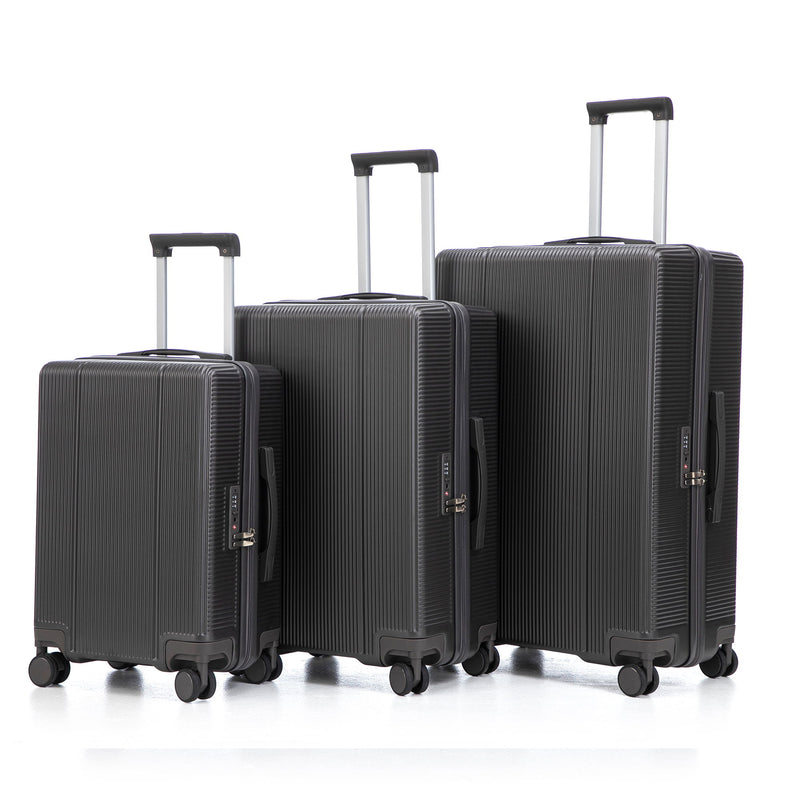 20" / 24" / 28" 3 Pieces / Set Spinner Wheel Luggage, Carry On Suitcase, Matching Color, TSA Combination Lock