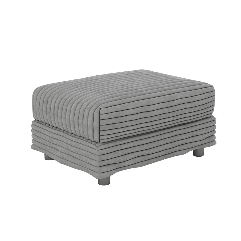 Deep Seat Convertible Sofa With Soft Pillows And Ottomans