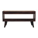 Solid Wood Bench With Upholstered Sea