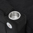 U Shaped Sectional Sofa Bed With Storage Chaise Lounges, USB Ports, And Cup Holders