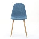 Modern Minimalist Fabric Dining Chair With Iron Legs