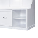 Hall Tree With 6 Hooks, Coat Hanger, Entryway Bench