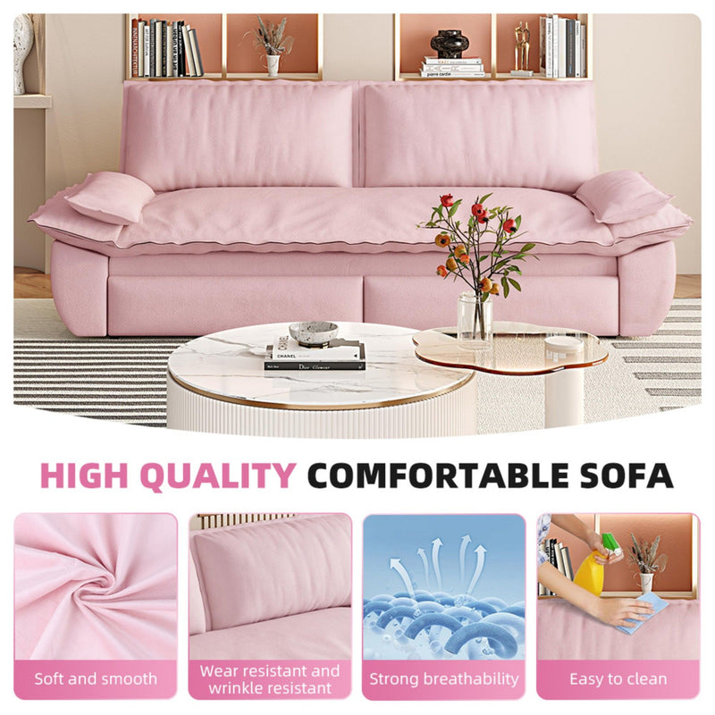 Pull Out Sleeper Sofa Bed, 3 In 1 Multi Functional