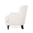 Melodique - Boucle Fabric Upholstered Club Chair With Tapered Legs