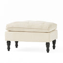 Lofton - Pillow Top Ottoman With Button Tufting - Cream