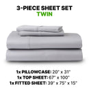 Sheet Set Luxurious Supima Cotton, Wrinkle Resistant, Breathable, With 2 Ghostgrip Band