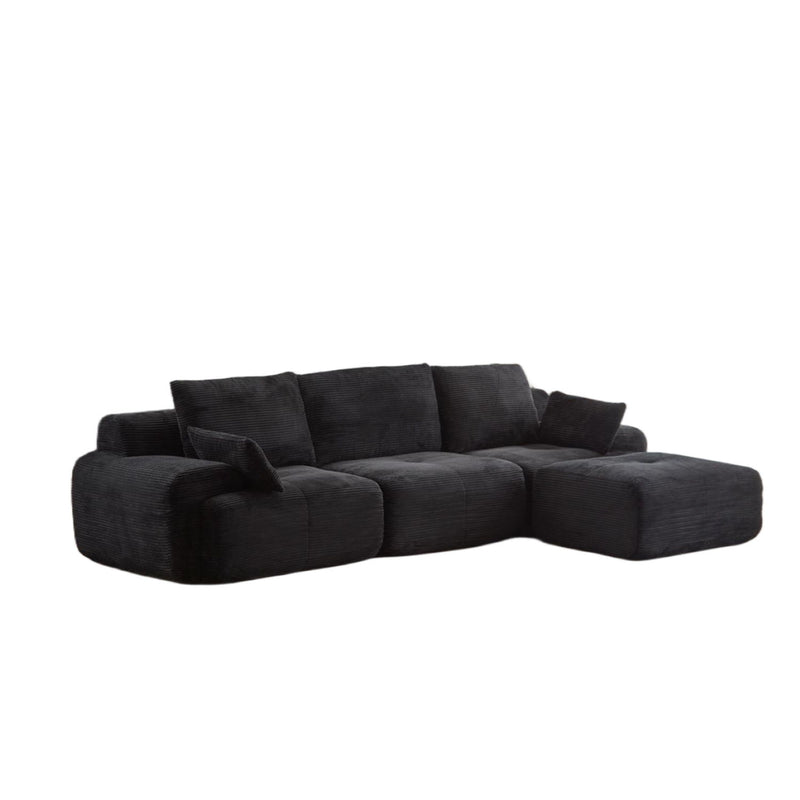 Compressed Sofa, Large Sectional Couches For Living Room - Black