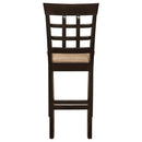 Gabriel - Lattice Back Counter Chair (Set of 2) - Cappuccino