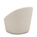 Anson - Swivel Chair With Soft Rounded Back - Off White