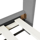 Upholstered Platform Bed With Classic Semi-Circle Shaped Headboard