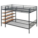 Bunk Bed With 5 Tier Shelves