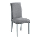 Lanton - Side Chair (Set of 2) - Gray Linen & Antique White