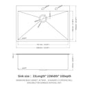 Topmount Kitchen Sink 16 Gauge, Single Bowl