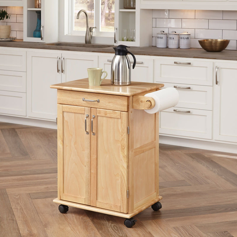 General Line - Kitchen Cart - Wood - Light Brown - 33.75"