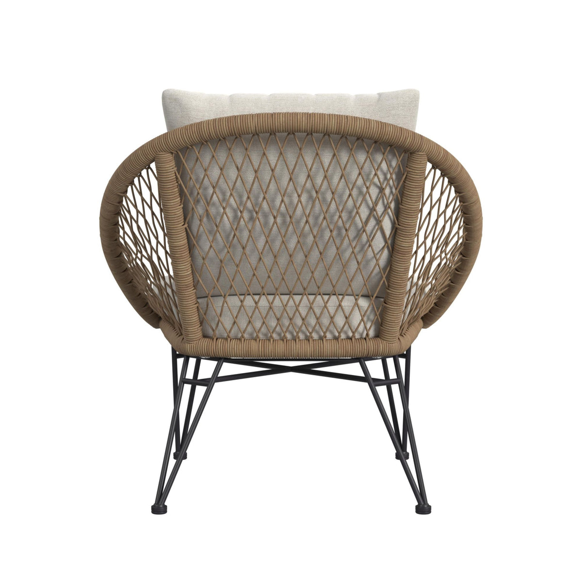Grace 4 Piece Outdoor Seating Set in Beige / Natural by Elements International, view 13