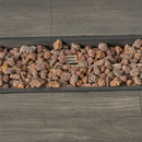 Transitional Rectangular Outdoor Propane Fire Pit With 50,000 Btu