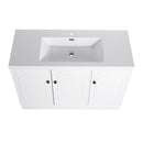 Contemporary Freestanding Bathroom Vanity With Resin Sink & Soft-Close Cabinet Doors