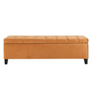 Wendover - Elegant Velvet Tufted Storage Bench With Lift-Up Top And Birch Wood Legs