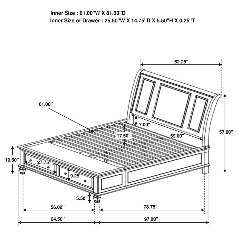 Sandy Beach - Storage Bed Bedroom Set - Atlantic Fine Furniture Inc