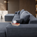 Modular Sectional Sofa, Convertible Couch With Chaise Corduroy