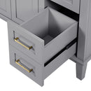 Modern Bathroom Vanity With Ceramic Sink, Soft Close Storage Cabinet