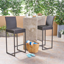 Outdoor Barstool With Hand Crafted Details (Set of 2)