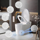 Smart Bidet Toilet With Remote Control And Auto Open / Close - White