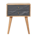 Slade - Bedside Table - Stone Gray