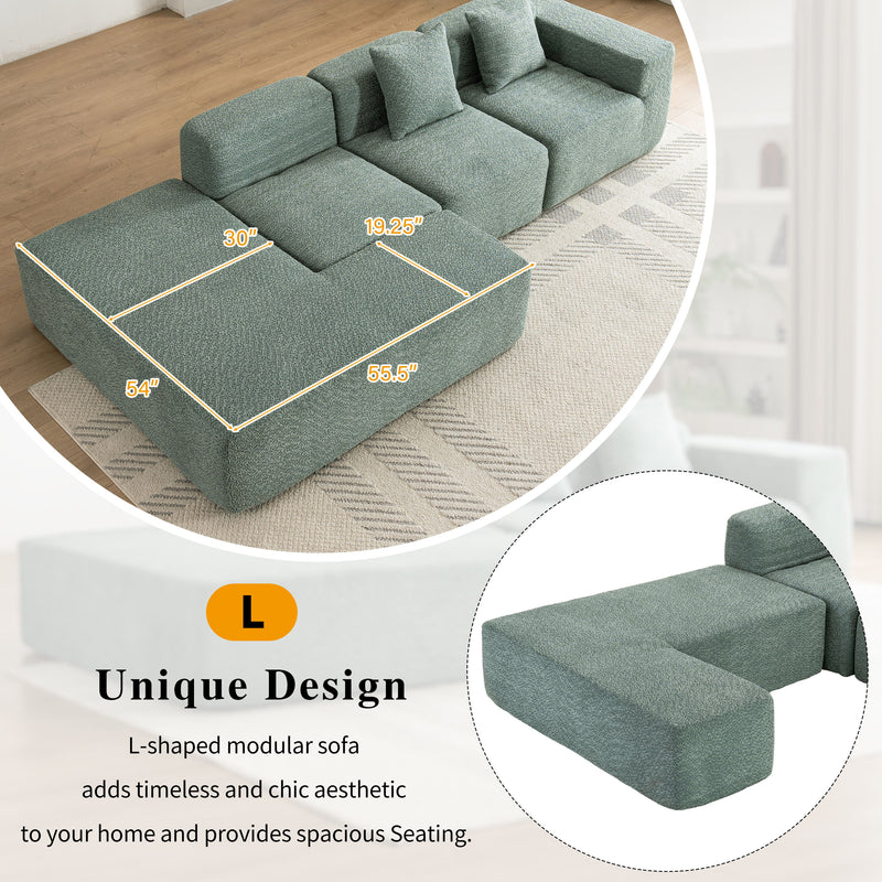 Sectional Sofa Full-Compressed Sofa Couch Free-Combined Sofa For Living Room