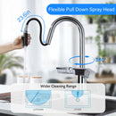 Cincosky - High Arc Pull Down Kitchen Faucet, Single Hole